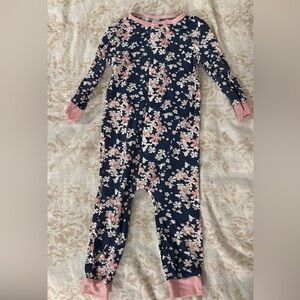 Magnetic Me Navy Floral Baby Romper
